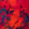 Drømmen om kærlighed Abstrakt maleri i varme og røde nuancer