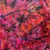 Den duftende have Rødt abstrakt maleri i masser af skønne farveharmonier, som minder om valmuer eller kirsebærtræer i blomst