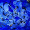 The big blue Kæmpe stort abstrakt maleri i blå nuancer med masser af spændende detaljer.