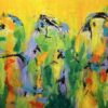Kig ind i Regnskoven Glad og farverigt maleri med masser at kigge på - jeg ser fugle, aber, biller og bliver i godt humør